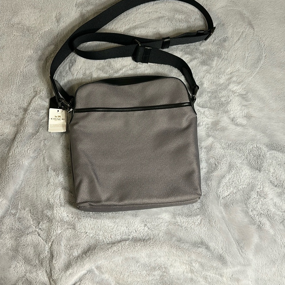COACH F37609 Black and Gray Crossbody Messenger Bag NWT - Picture 6 of 16